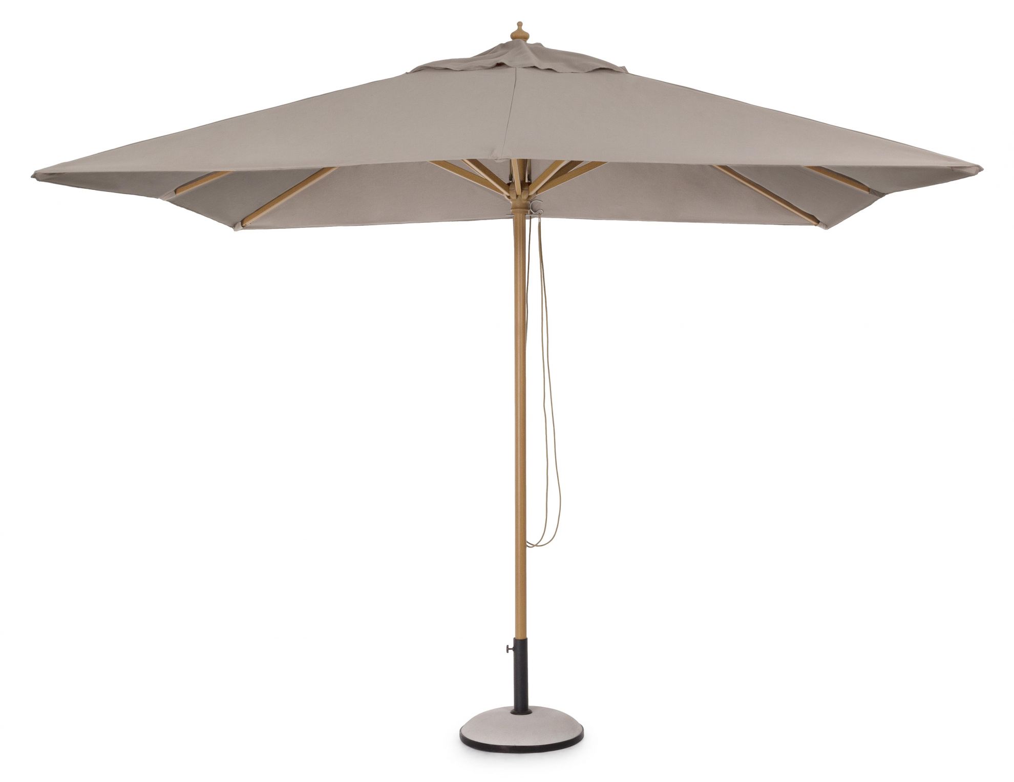 Large cantilever outdoor umbrella shading a luxury outdoor dining area in Dubai
